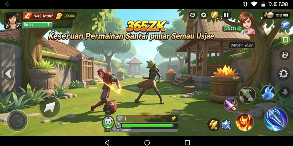 Tampilan gameplay menarik dari 365ZK yang penuh warna.