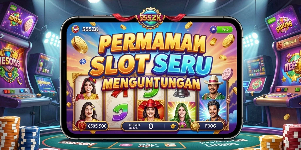 Tampilan gameplay menarik dari 555ZK dengan fitur slot yang beragam.