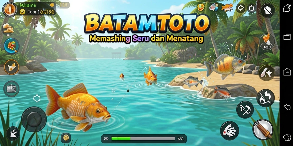 Screenshot gameplay BATAMTOTO menampilkan suasana memancing yang menakjubkan.