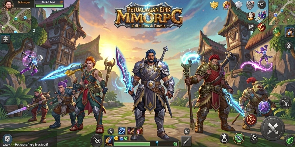 Screenshot gameplay C0077 yang menampilkan aksi dan petualangan epik.