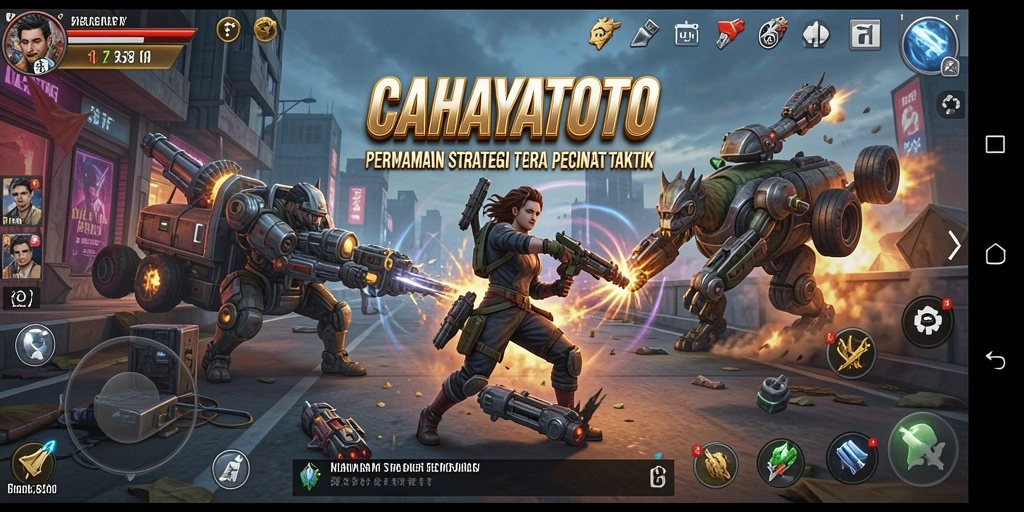 Screenshot utama CAHAYATOTO menampilkan pemain merancang strategi dalam gameplay.