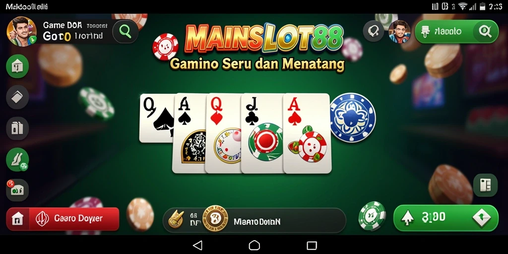 Screenshot MAINSLOT88 menunjukkan aksi seru permainan Domino.