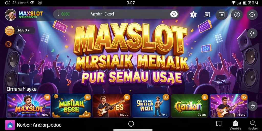 Tampilan gameplay dari MAXSLOT memperlihatkan aksi seru di dalam permainan musik.