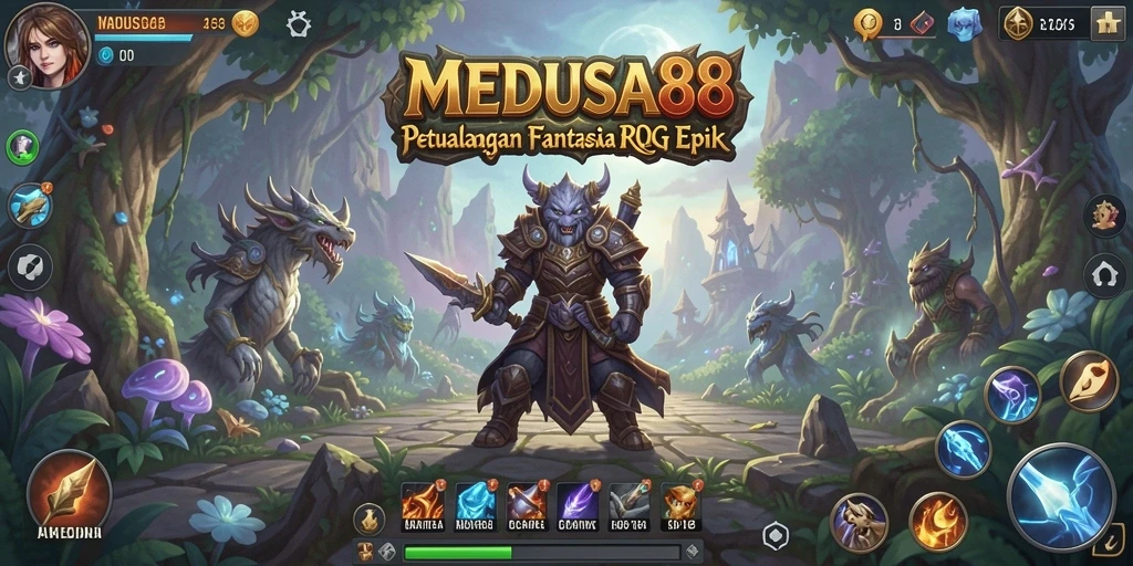Tampilan gameplay RPG yang menarik di MEDUSA88.
