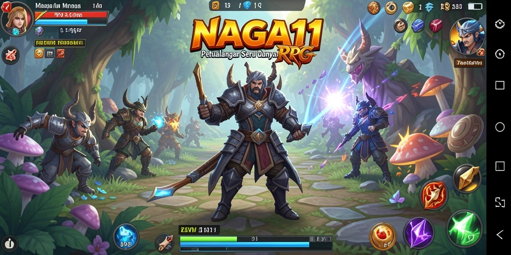 Screenshot gameplay NAGA11 menampilkan aksi pertempuran yang mendebarkan dan grafis yang memukau.