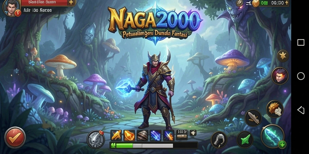 Screenshot NAGA2000 menunjukkan aksi seru di dunia petualangan.