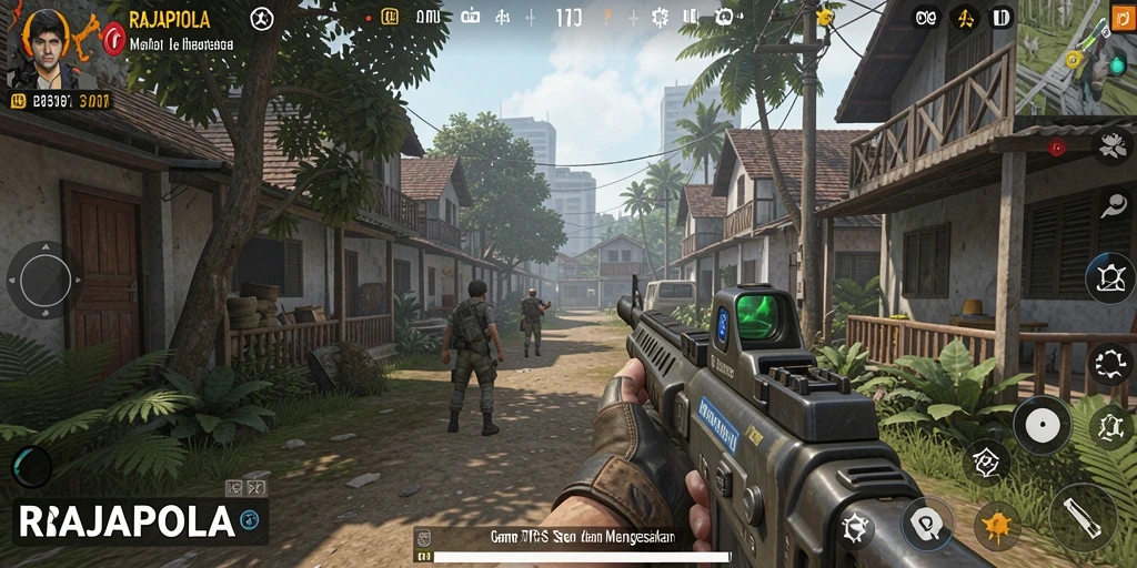 Tangkapan layar gameplay RAJAPOLA menunjukkan aksi pertempuran yang menegangkan.