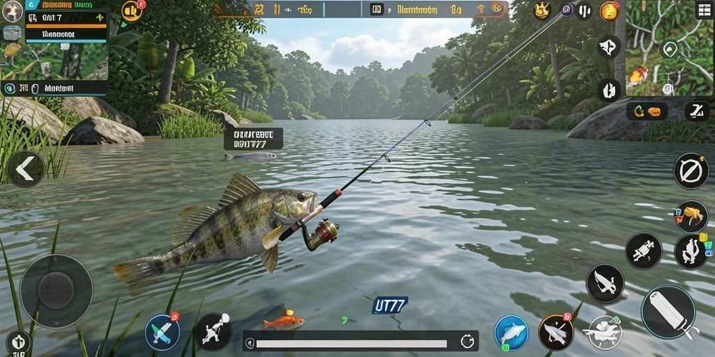 Tangkapan ikan mengesankan dalam gameplay UT77.