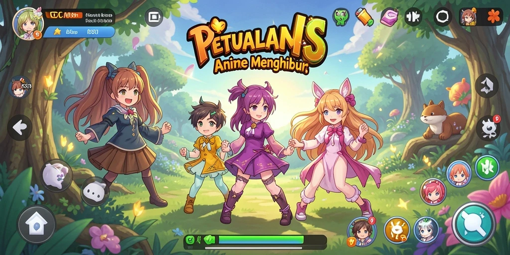 Screenshot gameplay VC5 menampilkan pertarungan karakter Anime yang dinamis.