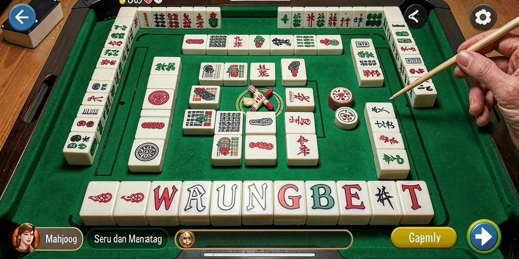 Tampilan menarik gameplay Mahjong di WARUNGBET.